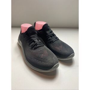 Crocs LiteRide Black Mesh Lace-Up Athletic Sneakers Men’s 9 Women’s 11